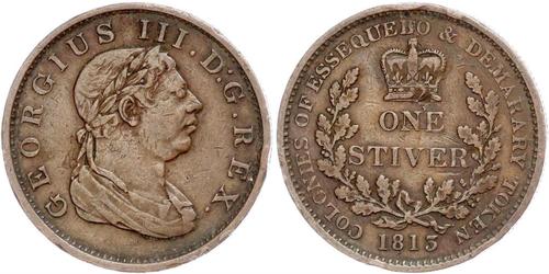 1 Stiver United Kingdom of Great Britain and Ireland (1801-1922) Copper George III (1738-1820)