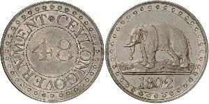 1 Stiver Königreich Großbritannien (1707-1801) / Sri Lanka / Vereinigtes Königreich von Großbritannien und Irland (1801-1922) Kupfer 