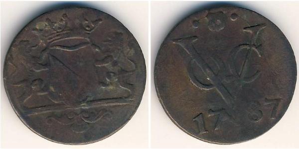 1 Stiver Republik der Sieben Vereinigten Provinzen (1581 - 1795) Kupfer 