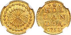 1 Stiver Provinces-Unies (1581 - 1795) Or 