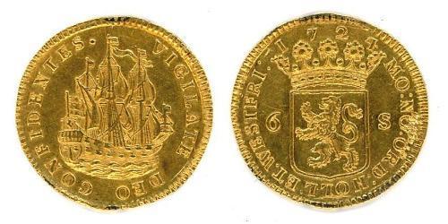 1 Stiver Provincias Unidas de los Países Bajos (1581 - 1795) Oro 