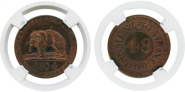 1 Stiver Regno Unito di Gran Bretagna (1707-1801) / Regno Unito di Gran Bretagna e Irlanda (1801-1922) / Sri Lanka Rame 