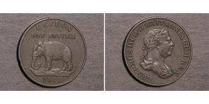 1 Stiver Regno Unito di Gran Bretagna e Irlanda (1801-1922) / Sri Lanka Rame Giorgio III (1738-1820)