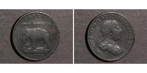 1 Stiver Sri Lanka/Ceylon / 大不列颠及爱尔兰联合王国 (1801 - 1922) 銅 喬治三世 (1738-1820)