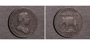 1 Stiver Sri Lanka/Ceylon / 大不列颠及爱尔兰联合王国 (1801 - 1922) 銅 喬治三世 (1738-1820)