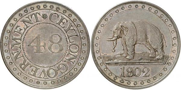 1 Stiver Sri Lanka/Ceylon / 大不列顛王國 (1707 - 1800) / 大不列颠及爱尔兰联合王国 (1801 - 1922) 銅 