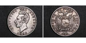 1 Sucre Ecuador Argento Antonio José de Sucre (1795 - 1830)