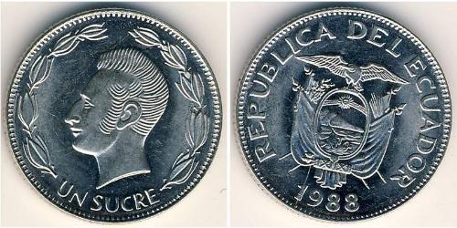 1 Sucre Ecuador Nickel/Stahl 