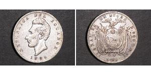 1 Sucre Ecuador Silber Antonio José de Sucre (1795 - 1830)