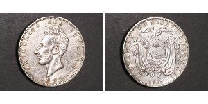 1 Sucre Ecuador Silber Antonio José de Sucre (1795 - 1830)