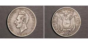 1 Sucre Ecuador Silber Antonio José de Sucre (1795 - 1830)