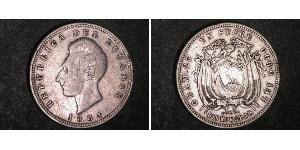 1 Sucre Ecuador Silber Antonio José de Sucre (1795 - 1830)