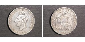 1 Sucre Ecuador Silber Antonio José de Sucre (1795 - 1830)