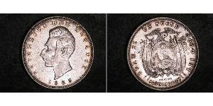 1 Sucre Ecuador Silver Antonio José de Sucre (1795 - 1830)