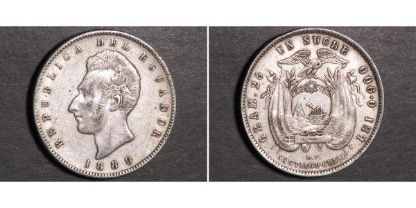 1 Sucre Ecuador 銀 安东尼奥·何塞·苏克雷