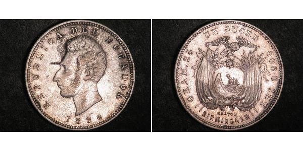 1 Sucre Ecuador 銀 安东尼奥·何塞·苏克雷