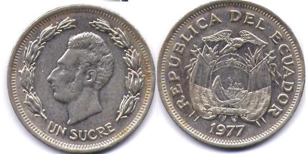 1 Sucre Ecuador 銅/镍 