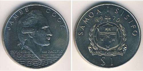 1 Tala Samoa Cuivre/Nickel James Cook