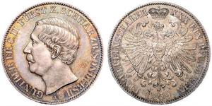 1 Taler Schwarzburgo-Sondershausen (1599-1920) Plata 