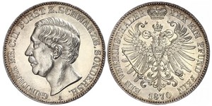 1 Taler Schwarzburgo-Sondershausen (1599-1920) Plata 