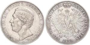 1 Taler Schwarzburgo-Sondershausen (1599-1920) Plata 