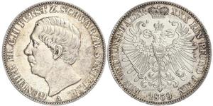 1 Taler Schwarzburgo-Sondershausen (1599-1920) Plata 