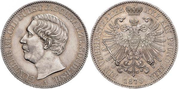 1 Taler Schwarzburgo-Sondershausen (1599-1920) Plata 