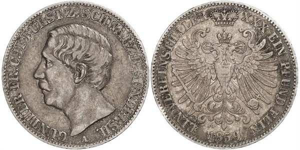 1 Taler Шварцбург-Зондерсгаузен (1599-1920) Серебро 