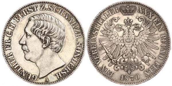 1 Taler Шварцбург-Зондерсгаузен (1599-1920) Серебро 