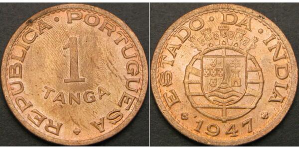 1 Tanga Portugiesisch-Indien (1510-1961) Bronze 