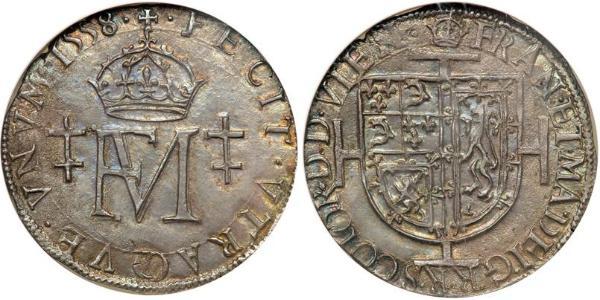 1 Testoon Regno di Scozia (843-1707) Argento Maria I d