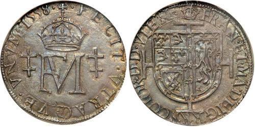 1 Testoon Kingdom of Scotland (843-1707) Silver Mary I of England (1516-1558)