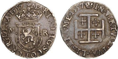 1 Testoon Kingdom of Scotland (843-1707) Silver Mary I of Scots (1542-1587)