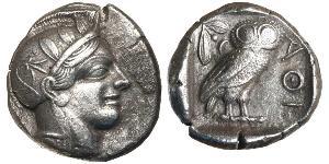 1 Tetradrachm Grèce antique (1100BC-330) Argent 