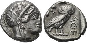 1 Tetradrachm Grèce antique (1100BC-330) Argent 