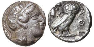 1 Tetradrachm Grèce antique (1100BC-330) Argent 