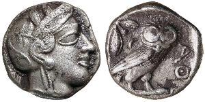 1 Tetradrachm Grèce antique (1100BC-330) Argent 