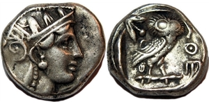 1 Tetradrachm Grèce antique (1100BC-330) Argent 