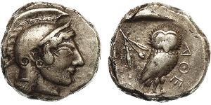 1 Tetradrachm Grèce antique (1100BC-330) Argent 