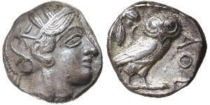 1 Tetradrachm Grèce antique (1100BC-330) Argent 