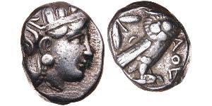 1 Tetradrachm Grèce antique (1100BC-330) Argent 