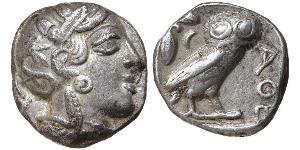 1 Tetradrachm Grèce antique (1100BC-330) Argent 