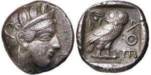 1 Tetradrachm Grèce antique (1100BC-330) Argent 
