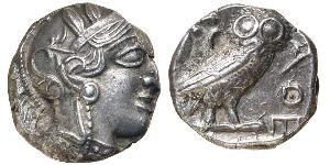 1 Tetradrachm Grèce antique (1100BC-330) Argent 
