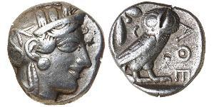 1 Tetradrachm Grèce antique (1100BC-330) Argent 