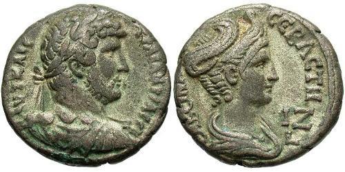 1 Tetradrachm Empire romain (27BC-395) Billon Argent Hadrien (76 - 138) 