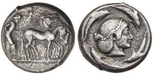 1 Tetradrachm Antikes Griechenland (1100BC-330) Silber 