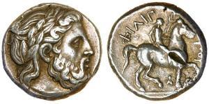 1 Tetradrachm Antikes Griechenland (1100BC-330) Silber Philip II of Macedon (382 BC - 336 BC)