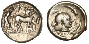 1 Tetradrachm Antikes Griechenland (1100BC-330) Silber 