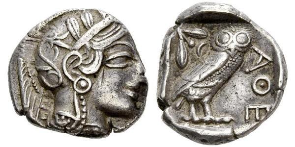 1 Tetradrachm Antikes Griechenland (1100BC-330) Silber 